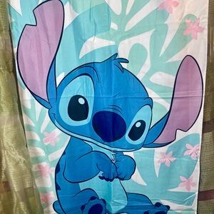 Disney Blue & Pink Stitch Character Beach Towel